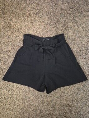 Noir High-Waist Black Shorts Size M